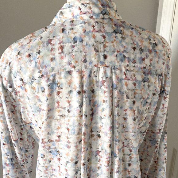 Anthropologie Cloth & Stone Watercolor Relaxed Buttondown Shirt M - Picture 6 of 11